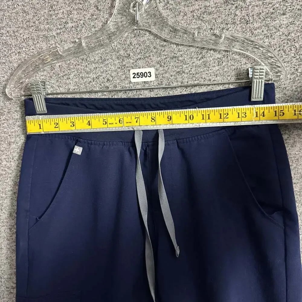 Figs Women’s Size Small Navy Blue Zamora Cargo Scrub Pant - Pockets Mid-Rise
